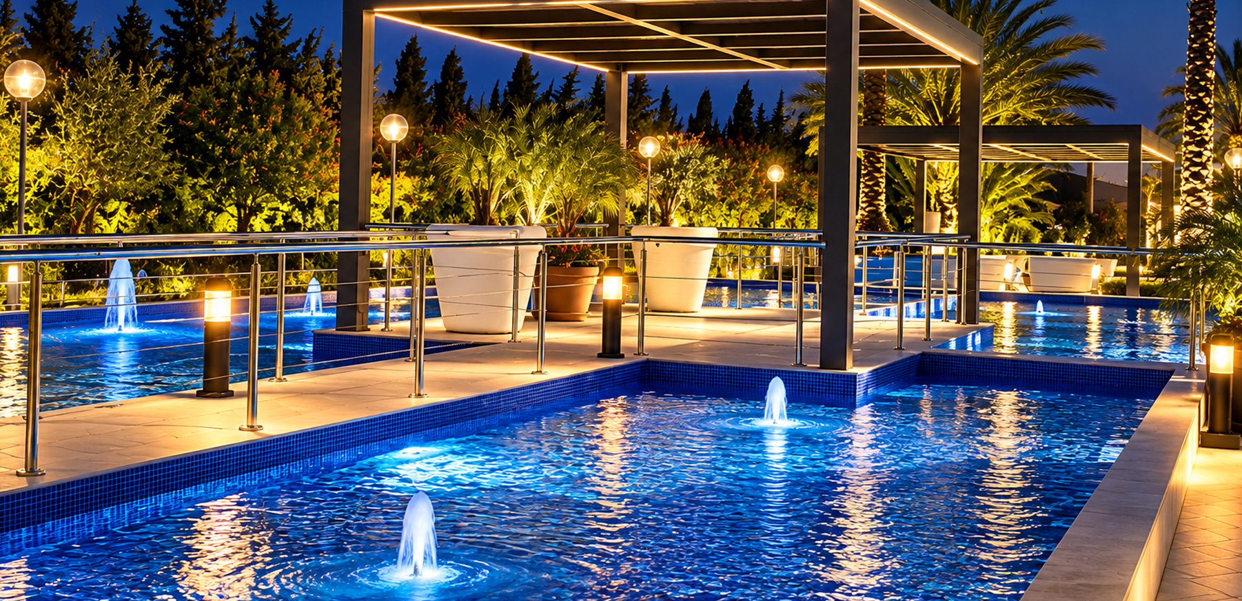 El lago iluminado