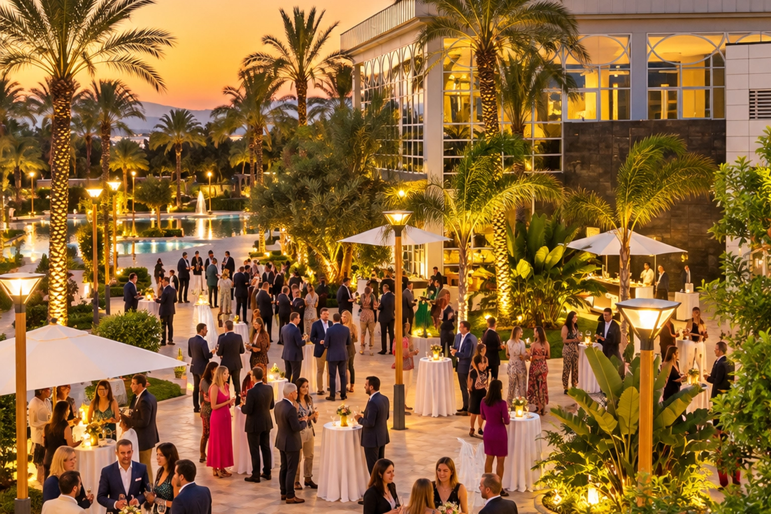 Cóctel en los jardines en Aquario Celebraciones, Torre Pacheco